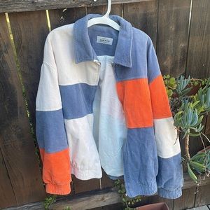 Multicolor Corduroy Zip Up